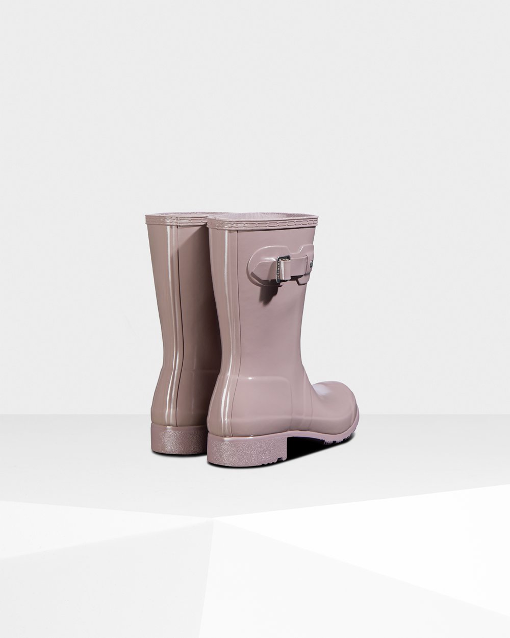 Botas de Lluvia Cortas Hunter Mujer - Original Tour Foldable Gloss - Morados - CAKZJEN-23